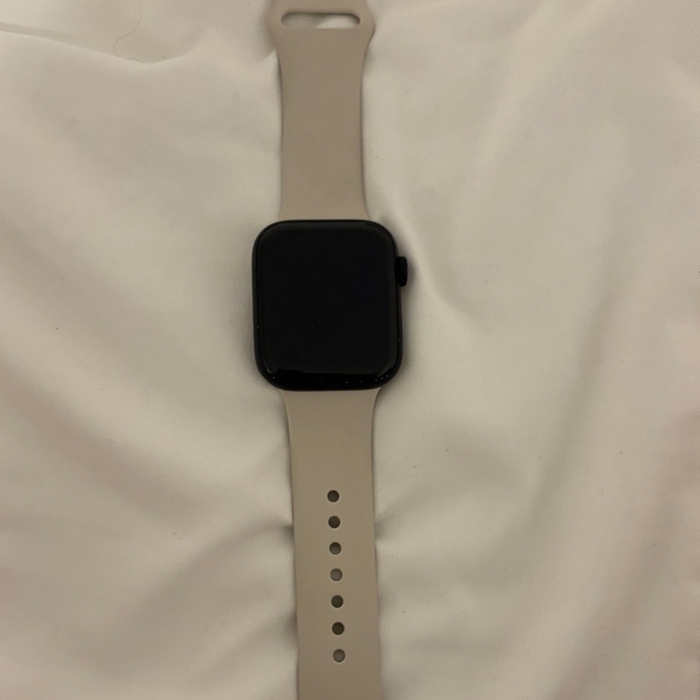 apple watch with Beige Band
